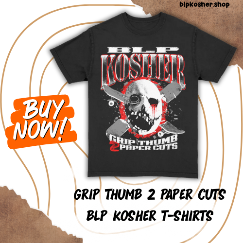 GRIP THUMB 2 PAPER CUTS DTNK2304 BLP Kosher T-Shirts